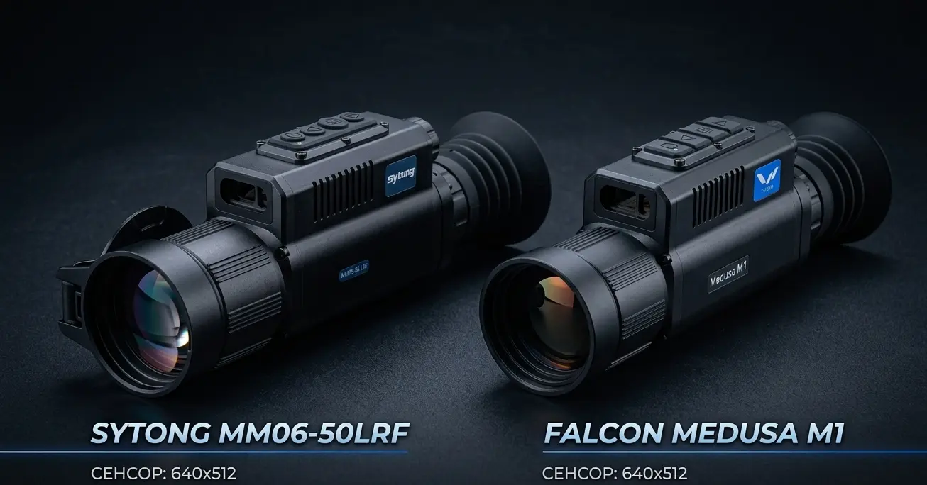 Порівняння тепловізійних прицілів Falcon Medusa M1‑650L та Sytong MM06‑50 LRF